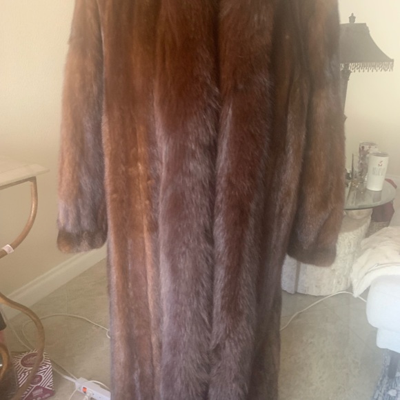 Mahogany mink with fox collar Pristine condition - Picture 1 of 5